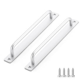 Rd244dkbsys2 Ravinte Decor Barn Door Handles 2 Pack Silver Sliding 8.8 Inch Hole Center Screen Zinc Alloy