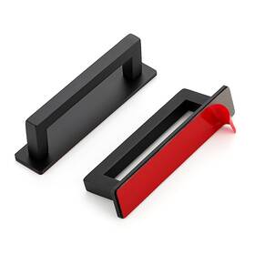 Rd3ztbs120hs8 Ravinte Decor 8 Pack Adhesive Cabinet Handles - Stick On 4.72 Inch Length Black Cabine