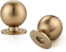 Rdyn31xbt12 Ravinte Decor 12 Pack Champagne Bronze Cabinet Knobs Round Dresser Ball Kitchen Cabine