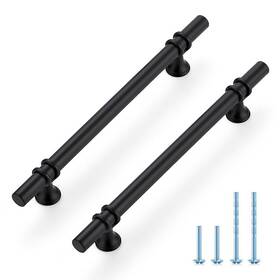 B0cmhzzxwn Ravinte Hardware 15pk 8-13/16 Inch Matte Black Cabinet Pulls Handles Kitchen 6-1/4 Cc