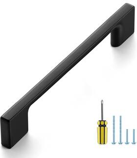 Ocnfx1lsd76hs10 Ravinte Wide Foot Cabinet Pulls 3 Inch Black Handles 10 Pack Kitchen Hardware Fo