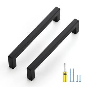 Ocnfxlsd160hs3 Ravinte Black Cabinet Pulls 3 Pack 6-1/4 Inch Square Matte Kitchen Hardware