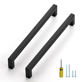 Ocnfxlsd224hs5 Ravinte 5 Pack Black Cabinet Pulls 8-4/5 Inch Square Handles Matte Kitc