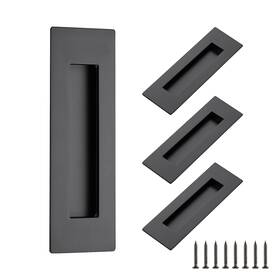 Ocnnqbs18060hs4 Ravinte 4 Pack Black Sliding Closet Door Handles Flush Pulls 7in Length