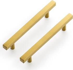 Ocnyjfxlsd115179js25 Ravinte 25 Pack 7 Inch Gold Square Cabinet Handles Drawer Pulls 4.5 Center To Cente