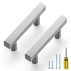 Ocnyjfxlsd64100ls20 Ravinte 20 Pack 2.5 Inch Satin Nickel Square Cabinet Pulls 4 Long Silver Hardware