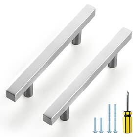 Ocnyjfxlsd89152ls30 Ravinte Brushed Nickel Cabinet Handles 30 Pack 3-1/2 Inchsatin Square