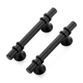 Oz3t76127hs30 Ravinte 5-inch Matte Black Cabinet Handles 30 Pack Round Base Drawer Pulls