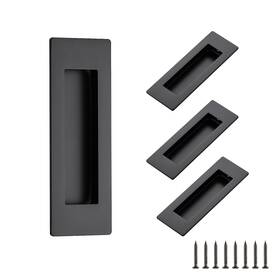 Oznqbs12040hs4 Ravinte 4 Pack Black Sliding Closet Door Handles Stainless Steel Flush Pulls 4.72in