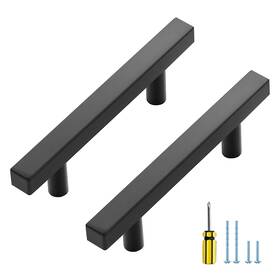 Raocnyjfxlsd76127hs5 Ravinte 5 Pack Matte Black Cabinet Pulls - Slim 3 Inch Hole Center Drawer Handles S