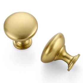 Yn2js10p Ravinte 10 Pack Gold Round Zinc Cabinet Brass Knobs For Kitchen Bathroom Closet Dress