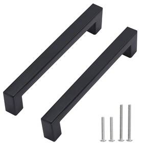 Redunest 765074693267 Cabinet Pulls Matte Black 5 Inch Hole Centers 128mm