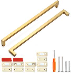 Redunest 798056373505 Cabinet Pulls Gold Handles 5 Pack 13-4/5 Inch Square Drawer And