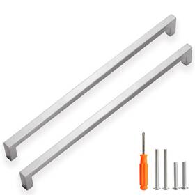 Redunest 798056373529 Cabinet Pulls Brushed Nickel Handles Square Drawer 5 Pack 13-4/