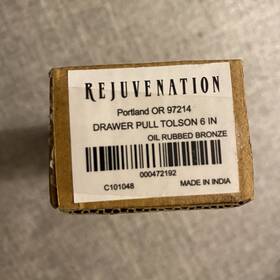 C101048 Rejuvenation C0100 Tolson 6 Inch Drawer Pull Oil-rubbed Bronze Finish