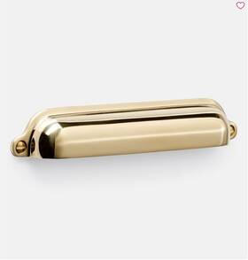 C100209 Rejuvenation Vernon Bin Pull 6 Inch Unlacquered Brass #c100209