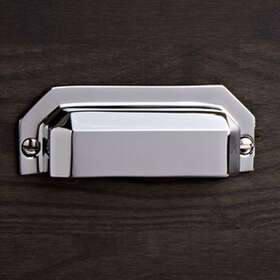 C1651 Rejuvenation New Hexagonal 4 Inch Bin Pulls Polished Chrome No Longer Available