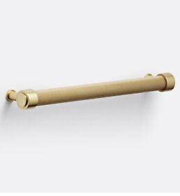 C2119 Rejuvenation Hardware Drawer Pull 8 In Aged Brass Trask Pottery Barn