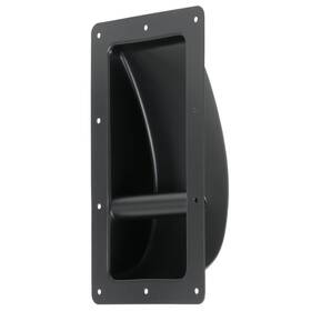 Rh-6610-a Reliable Hardware Company 856248005679 Large Size Marshall Style Steel Cabinet Handle Black