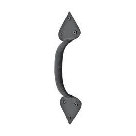 Renovators Supply Manufacturing 096962363420 Black Wrought Iron Door Handle 10 Inches Long Rustic Heart