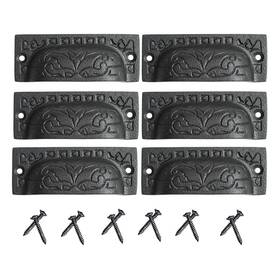 Renovators Supply Manufacturing 096962413484 Black Wrought Iron Drawer Cabinet Cup Bin Pull 3