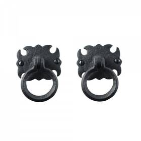 35858 Renovators Supply Manufacturing Upply Cabinet Pulls 23/4 Inch Black Wrought Iron Swing Handle Drawe