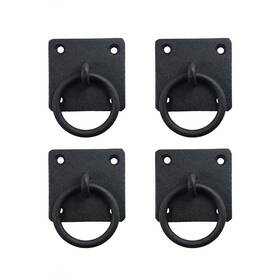 45582 Renovators Supply Manufacturing Black Cast Iron Mission Ring Cabinet Pulls