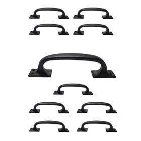 55658 Renovators Supply Manufacturing 10 Pack Cabinet Handles 6 Inch Black Wrought Iron Drawer Pulls/kitchen