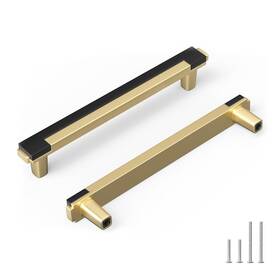 B0dsfrt5m1 Rergy 10pk 5 Inch Black/gold Cabinet Pulls Drawer Handles Kitchen Hardware 128mm