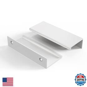 B0fwr3f1sf Rergy 10 Pack White Cabinet Pulls 3 Inch Finger Pull For Cabinets Edge Aluminum
