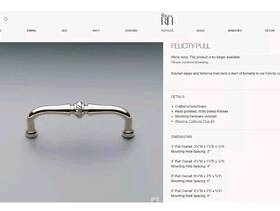 24080117 Restoration Hardware Felicity Drawer Pull Handle 4 Inch Silver Chrome New Retired