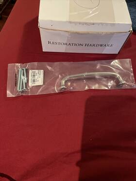 24080161 Restoration Hardware Ephram 4 Inch Pull Polished Nickel New