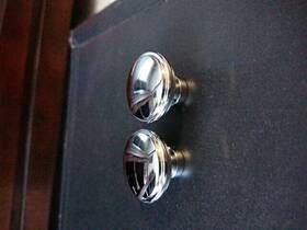 24120455 Restoration Hardware Rh Lugarno 1.25 Inch Knob Polished Chrome Lot Of 2