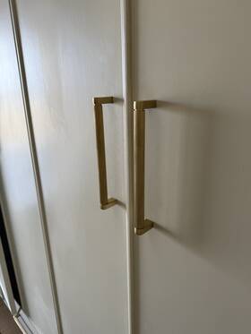 2417-0033 Restoration Hardware 2 Two Lambeth Knurled 8 Inch Pull Abrs Brass Handle Cabinet
