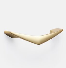 C3548 Rh Rejuvenation Chevron Boomerang 3inch Drawer Pull Mcm Aged Brass