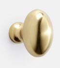 C100307 Rh Rejuvenation Hardware Oval Aged Brass Cabinet Knob Medium Pottery Bar