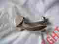 Rh100p 00934 Restoration Hardware 2 Silver Pewter Large 4.25 In Fish Pull Handles Screws 7.75 Cm Apart