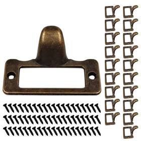 Rhinenet 601549494871 20pcs Zinc Alloy Drawer Pulls Card Holder With Screws For Cabine