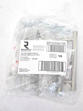Bp20596195 Richelieu Lot Of 10 Rectangular Bar Cabinet Pulls Brushed Nickel