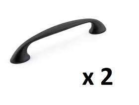 Bp7226128900 Richelieu Lot Of 2 Montreal 5-1/16 Inch Matte Black Curved Cabinet Arch Pull