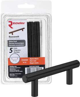 D5p20576900 Richelieu 5 Pack Roosevelt Collection Matte Black Cabinet Handle 3 I