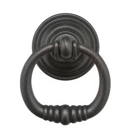 Richelieu Hardware 445015895853 Provence Collection 1-3/4 Inch 44 Mm Traditional Matte Black Iron Cabinet Ring