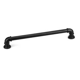 Richelieu Hardware 705353351518 Sheffield Collection 15 1/8 Inch 384 Mm Matte Black Steampunk Round Barn Door P
