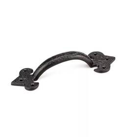 Richelieu Hardware 744759978608 Sheffield Collection 6 3/4 Inch 172 Mm Matte Black Traditional Barn Door Pull