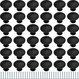 Ripeng Ripeng-241090 36 Black Round Knobs And Handles For Kitchen Cabinets Drawers