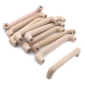 Risbay Rsb0086 Wooden Drawer Pulls Beech Wood Handles 5.04 Inch Unfinished Color