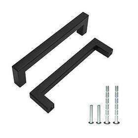 Rivenan 692041538446 Cabinet Drawer Pulls 5.5 Inch Square Bar Dresser Door Wardrobe Cupb