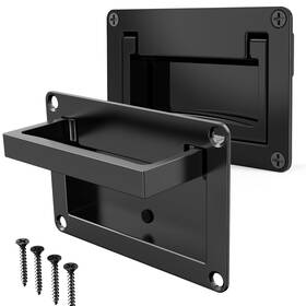 Rob0903 Robinsontool 2 Pack 4.3 Inch Black Recessed Pull Handle Alloy Material For Basement And Attic