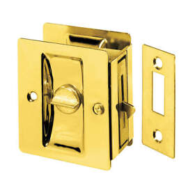 891.3 Rockwood Locking Pocket Door Pull Handle Brass