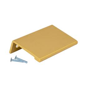 P898950sg Rok Modern Edge Pull 1-31/32 Inch 50mm Center To Cabinet Handle In Satin Gold